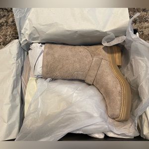 [UNWORN] Rag & Bone New York Jax Moto Boot Color Warm Grey Suede